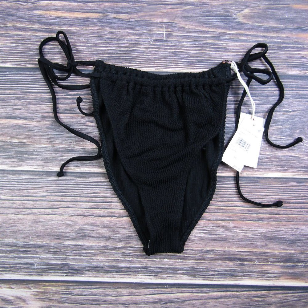 Good American NEW 2XL/3XL Size 5/6 Black Always Fit Tiny Ties Bikini Bottom Swim